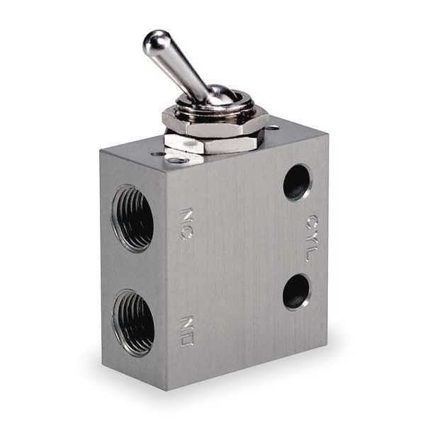 Manual Air Control Valve, 3-Way, 1/8in NPT