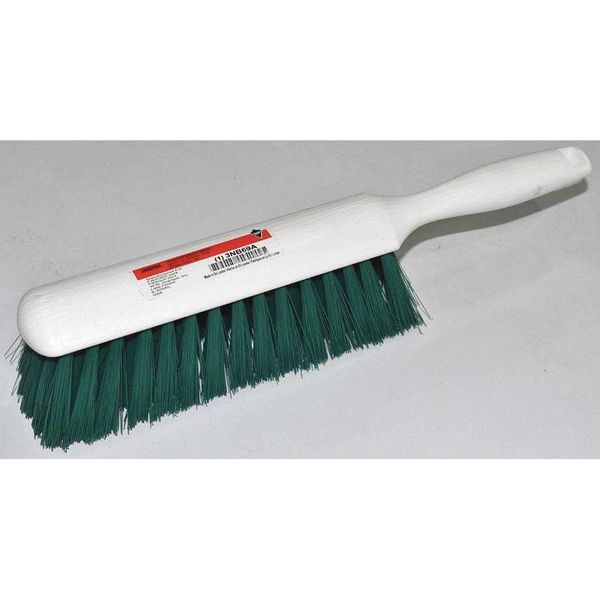 1 1/2 in W Bench Brush, Soft, 5 in L Handle, 8 in L Brush, Green, Plastic, 13 in L Overall