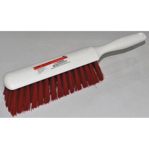 2 1/2 in W Bench Brush, Soft, 5 in L Handle, 8 in L Brush, Red, Plastic, 13 in L Overall