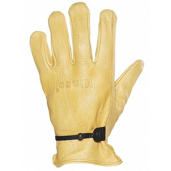 Leather Gloves, Cowhide, XL, Pull Strap, PR