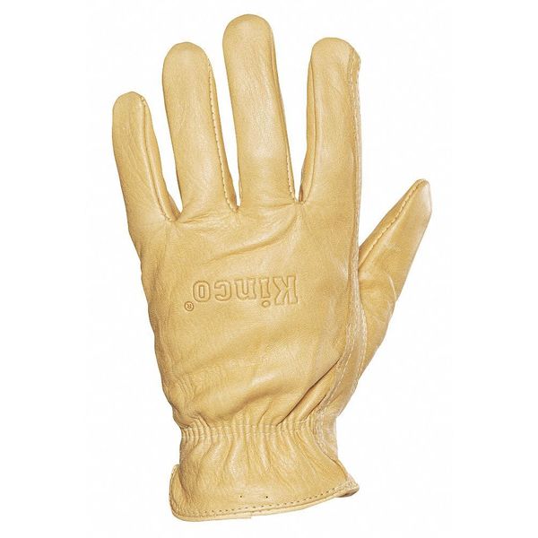 Leather Gloves, Cowhide, M, Shirred, PR