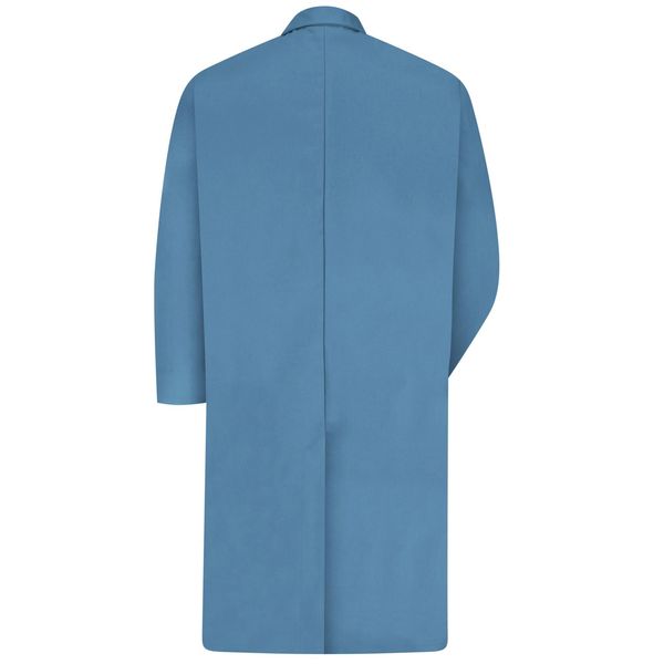 Collared Lab Coat, XL, Blue, 43-3/4 In. L