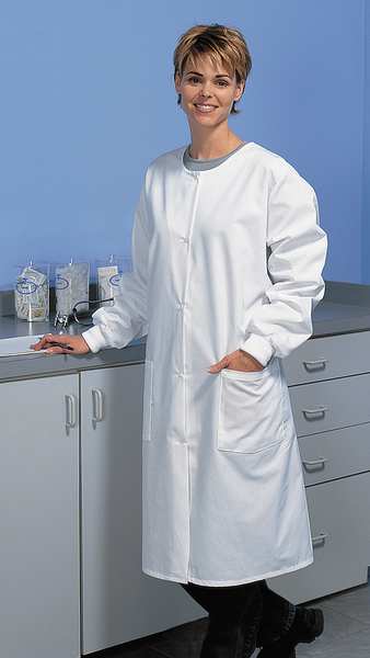 Lab Coat, XL, White, 41 In. L
