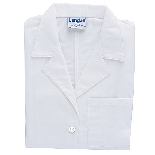 Collared Lab Coat, S, White, 39 In. L