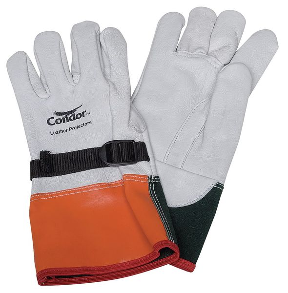 Elec. Glove Protector, 7, Wht/Org/Grn, PR
