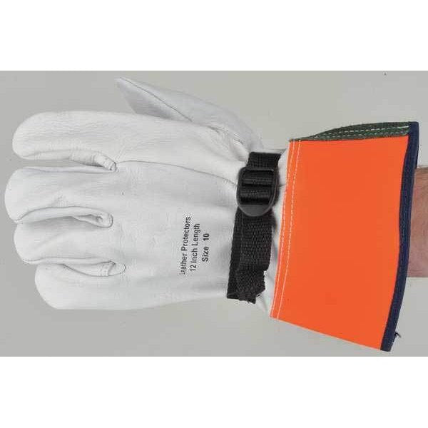 Elec. Glove Protector, 10, Wht/Org/Grn, PR