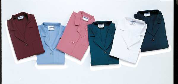 Collared Lab Coat, S, White, 39 In. L