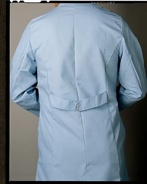 Collared Lab Coat, S, White, 39 In. L