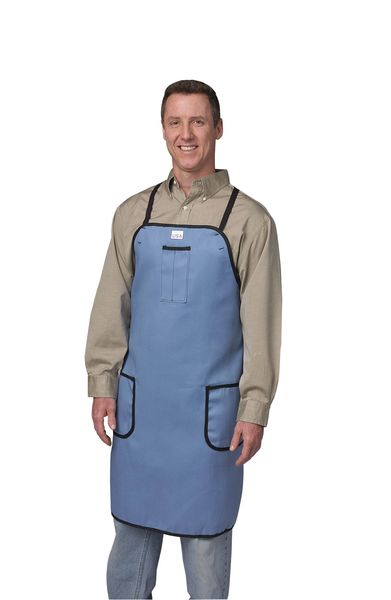 Shop Apron, Blue, Cotton Twill