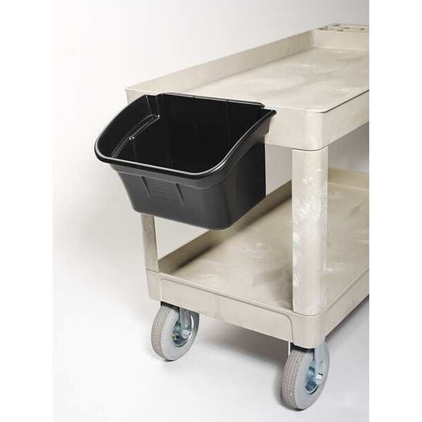 Utility Bin, 4 gal., Black, 17 In. W