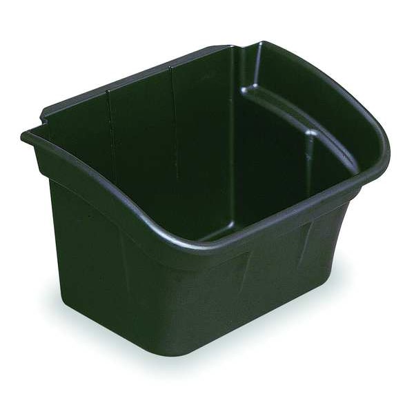 Utility Bin, 4 gal., Black, 17 In. W