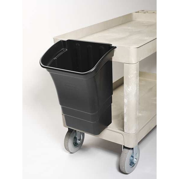 Utility Bin, 4 gal., Black, 17 In. W