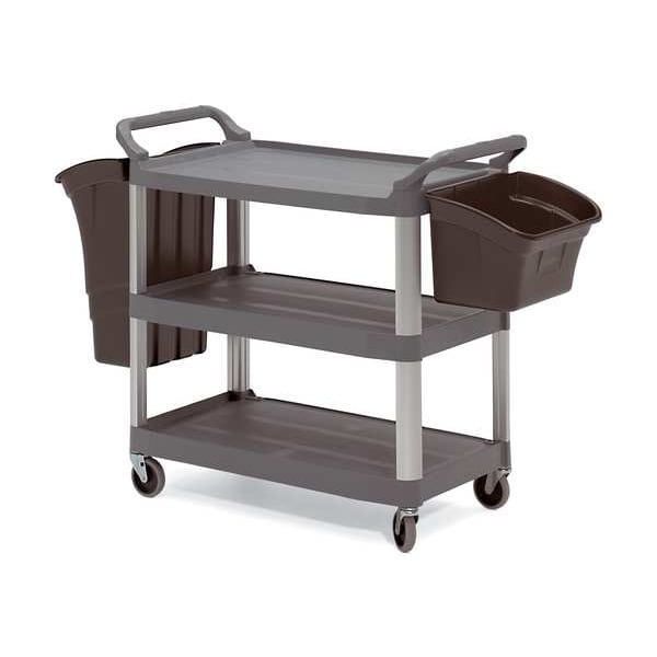 Utility Bin, 4 gal., Black, 17 In. W