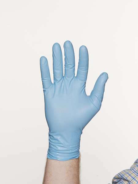 Disposable Gloves, Nitrile, Powder Free, Light Blue, S, 50 PK