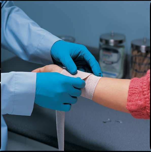 Fully Textured Exam Gloves, Nitrile, Powder Free, Green, S, 50 PK