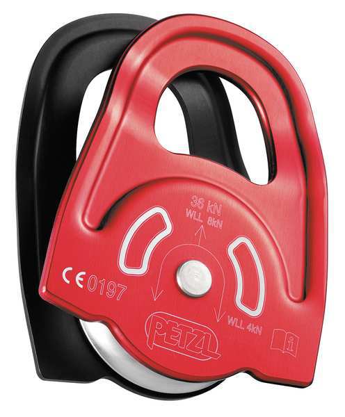 Prusik Minder Pulley, 8100 lbs, Red/Black