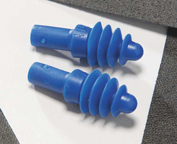 AirSoft Reusable Corded Ear Plugs, Flanged Shape, NRR 27 dB, M, Blue, 100 Pairs