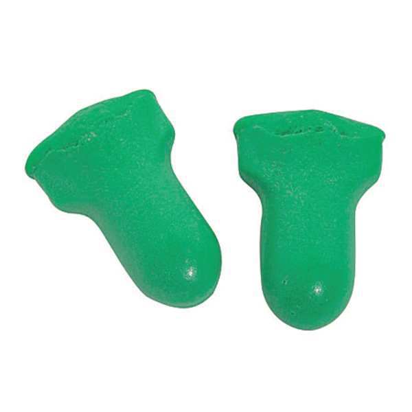 Max Lite Disposable Corded Earplugs, Foam, Contoured-T Shape, NRR 30 dB, Green/Yellow, 100 Pairs