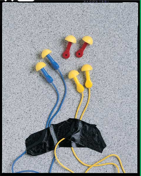 Disposable Uncorded Ear Plugs, Pod Shape, 25 dB, 100 Pairs, Yellow