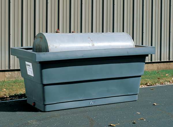 Forkliftable Drum Spill Containment Platform, 33 gal Spill Capacity, 2 Drum, 2,000 lb, Steel