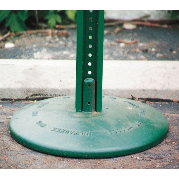 Silver Aluminum Bolt-Down Sign Base ; ft. Aluminum