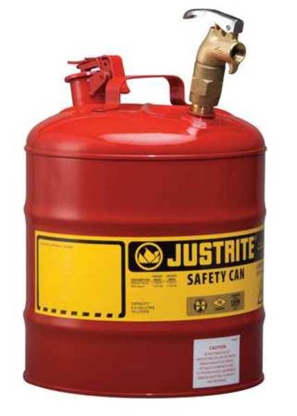 5 Gal. Red Galvanized Steel Type I Faucet Safety Can for Flammables