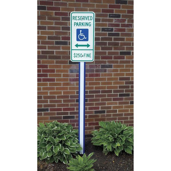 U-Channel Cover, Blue/White, 7 ft H