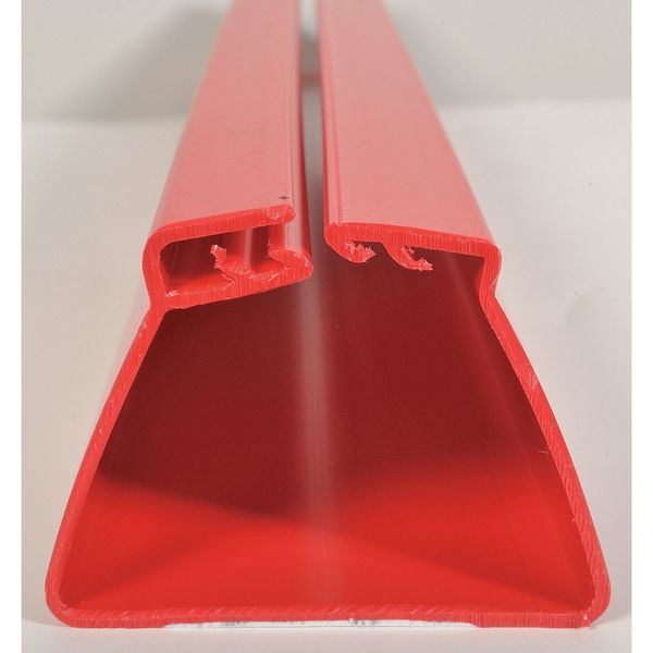 U-Channel Cover, Red/White, 2 ft H