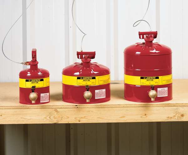 5 Gal. Red Galvanized Steel Type I Faucet Safety Can for Flammables