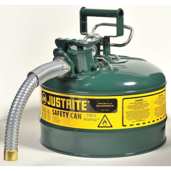 2-1/2 gal. Green Steel Type II Safety Can for Oil
