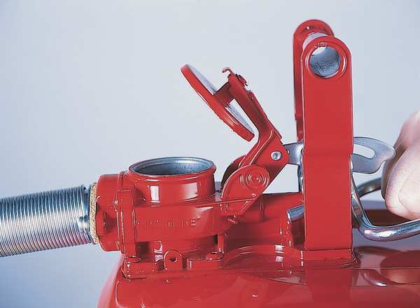 Type II Safety Can, 2 Gal Capacity, For Use With Diesel, Galvanized Steel, Yellow, Includes Hose