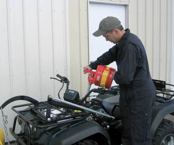 Type II Safety Can, 2 Gal Capacity, For Use With Diesel, Galvanized Steel, Yellow, Includes Hose