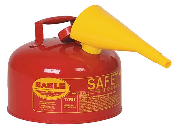 2 gal. Red Galvanized steel Type I Safety Can for Flammables
