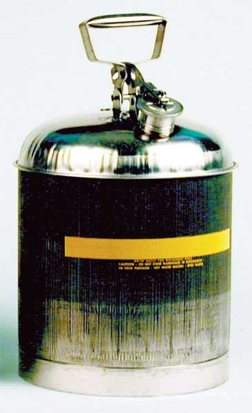 5 gal. Silver Stainless Steel Type I Safety Can for Flammables