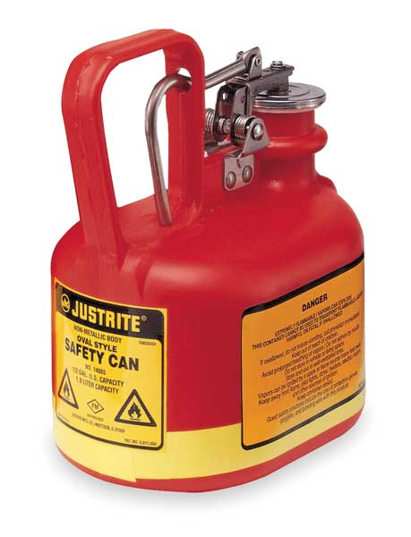 1/2 gal. Red Polyethylene Type I Safety Can for Flammables