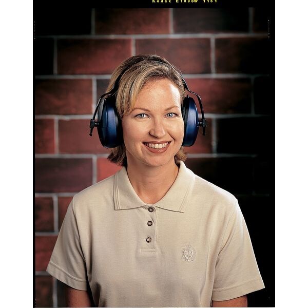 Over-the-Head Ear Muffs, 25 dB, ValueMuff, Black/Blue