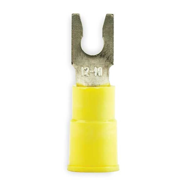12-10 AWG Vinyl Locking Fork Terminal #6 Stud PK50