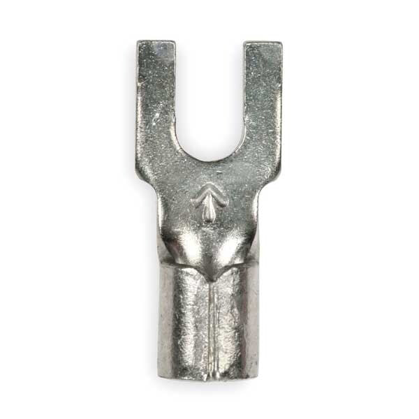 12-10 AWG Non-Insulated Block Fork Terminal #6 Stud PK50
