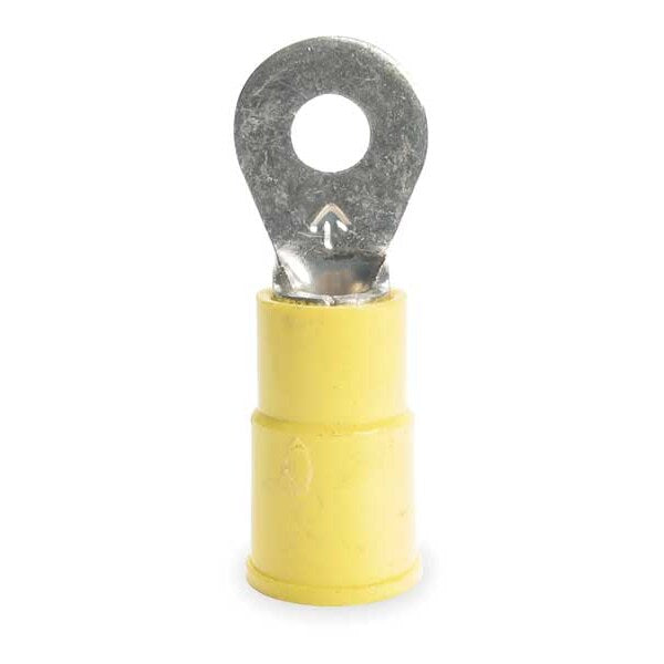 12-10 AWG Vinyl Ring Terminal #6 Stud PK50