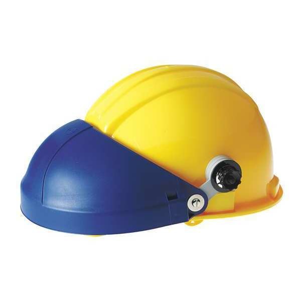 Faceshield Mount Bracket, Cap Mount, Blue