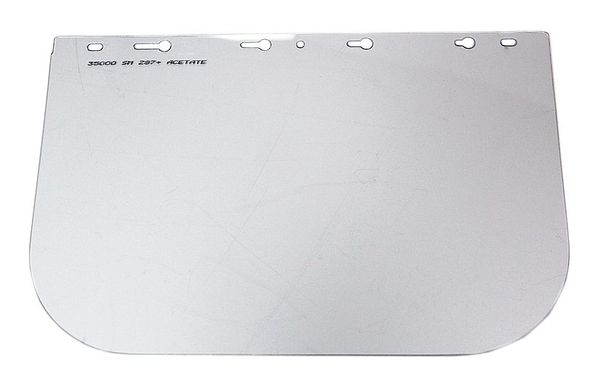 Faceshield Visor, Acetate, Clear, 8x12in