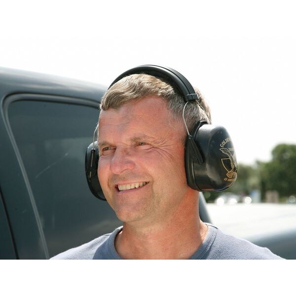 Over-the-Head Ear Muffs, 29 dB, Golden Eagle, Black