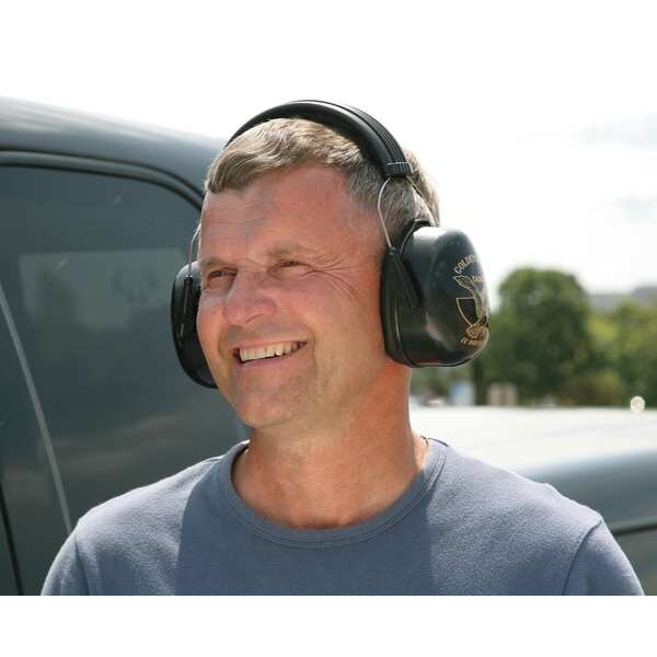 Over-the-Head Ear Muffs, 29 dB, Golden Eagle, Black
