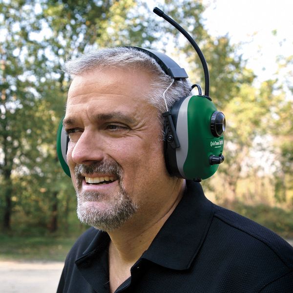 Over-the-Head Electronic Ear Muffs, 22 dB, QuieTunes, Green