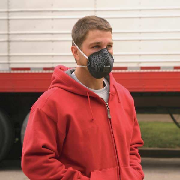 N95 Disposable Respirator, M/L, Black, PK15
