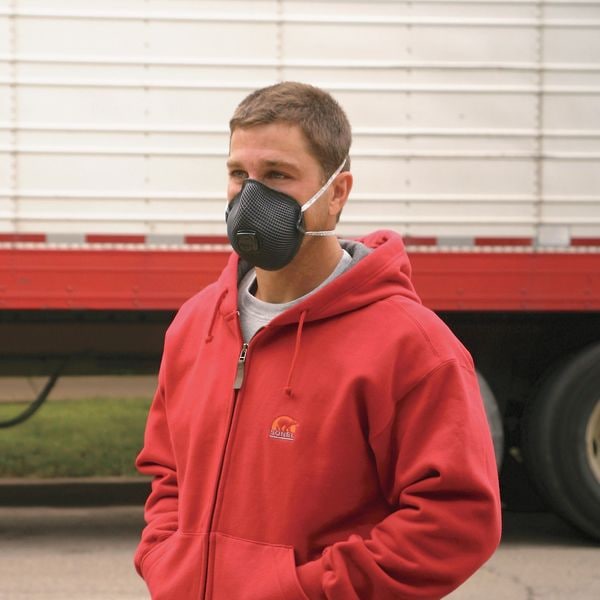 N95 Disposable Respirator, M/L, Black, PK15
