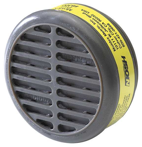 Cartridge, Snap On/Off, OV, AG, CL, HC, SD, CD, HF, Yellow, 10 PK, NIOSH