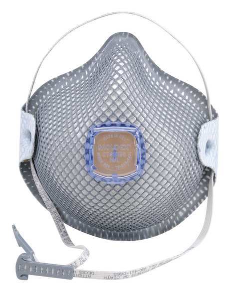 R95 Disposable Respirator w/ Valve, M/L, Gray, PK10