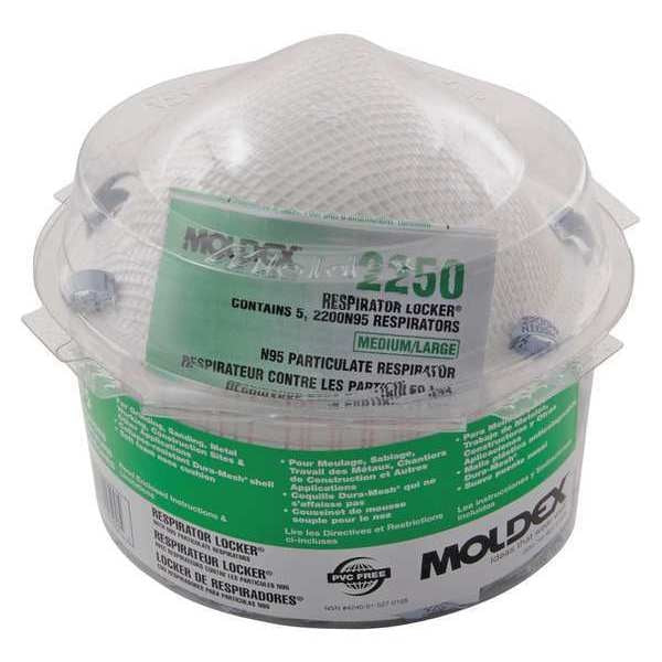 N95 Disposable Respirator, M/L, White, PK5