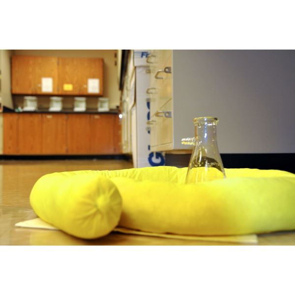 Sorbents, 22 gal. Chemical, Hazmat Absorbed, Yellow, Meltblown Polypropylene, 6 PK